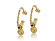 Earrings 18K Gold Braided Thick Hoops