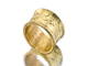 Falling Leaves, Concaved and Wide 18K Gold