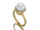 18K Gold with a White Pearl