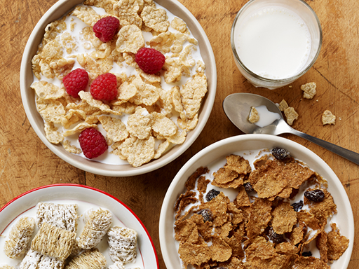 Cereal plus milk breakfast includes one serving cereal plus 1 cup skim milk